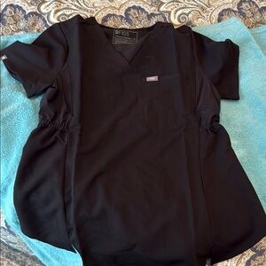 Figs Black Maternity Top